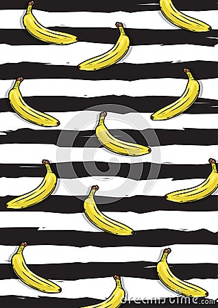 Banana fuit Pattern Vector Illustration