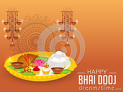 Happy Bhai Dooj. Stock Photo