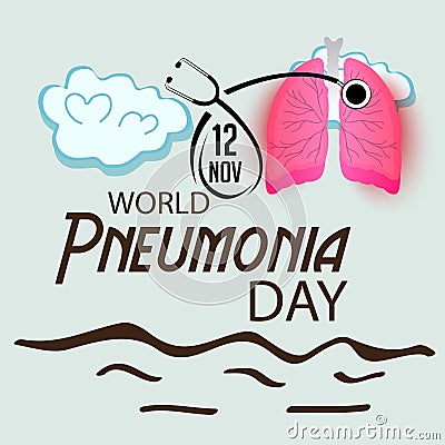 World Pneumonia Day. Stock Photo