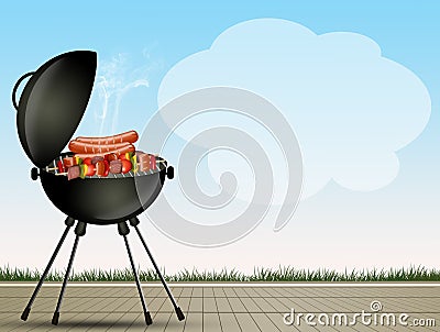 Barbecue invitation party Stock Photo