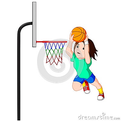 Basketball player in action Vector Illustration