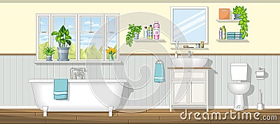 Illustration of a bathroom Vector Illustration