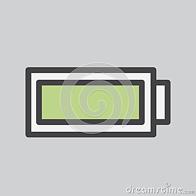 Illustration of battery full charge icon Stock Photo