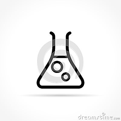 Beaker icon on white background Vector Illustration