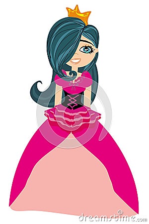 Illustration of beautiful sweet princess Vector Illustration