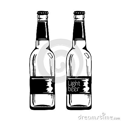 Illustration of Beer bottle Vector Illustration