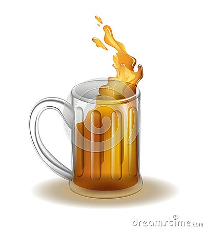 Illustration of beer mug Vector Illustration