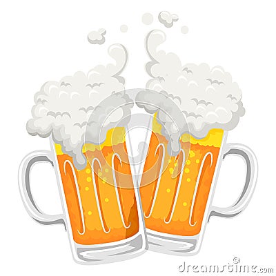 Illustration of Beer Mug Toast Vector Illustration