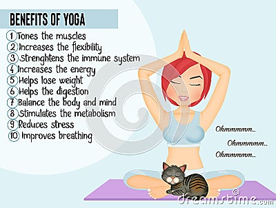 Benefits of yoga Stock Photo