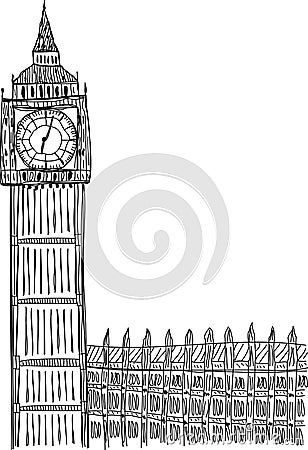 Illustration of Big Ben in London Stock Photo