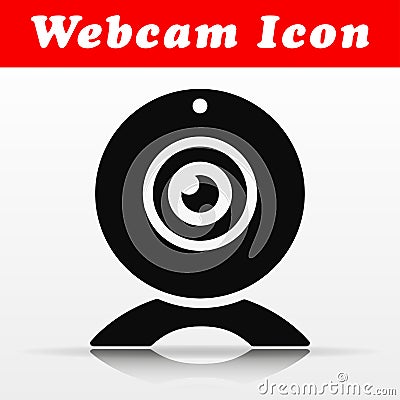 Black webcam vector icon design Vector Illustration