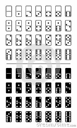 Complete dominoes sets Stock Photo