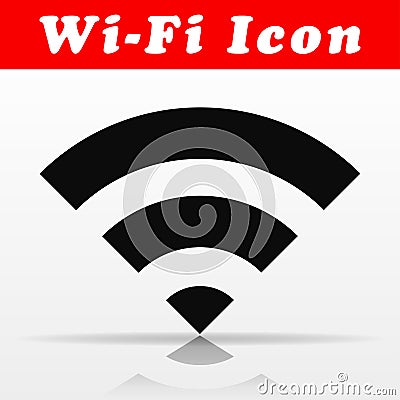 Black wifi vector icon design Vector Illustration