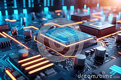 Illustration of blockchain integration in financial systems highlighting transparency and security features innovative fintech Stock Photo