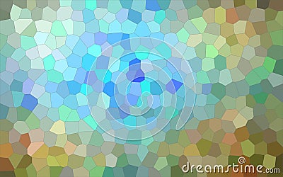 Illustration of blue, grey and brown bright Little hexagon background. Stock Photo