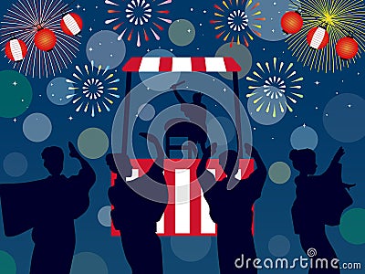 Bon odori3 Vector Illustration