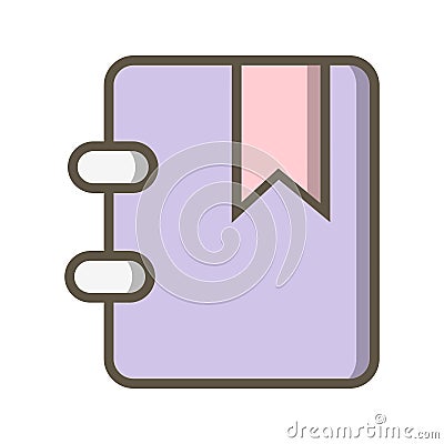 Illustration Bookmarked Icon For Personal And Commercial Use. Stock Photo