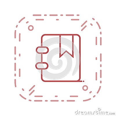 Illustration Bookmarked Icon For Personal And Commercial Use. Stock Photo