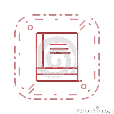 Illustration Books Icon For Personal And Commercial Use. Stock Photo