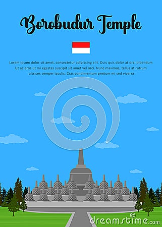 Borobudur Temple in Indonesian Stock Photo