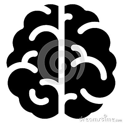 Brain icon on white background Vector Illustration