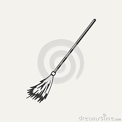 Illustration of broomstick Vector Illustration