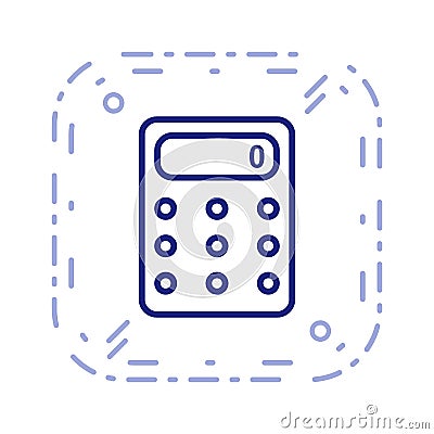 Illustration Calculator Icon For Personal And Commercial Use. Stock Photo