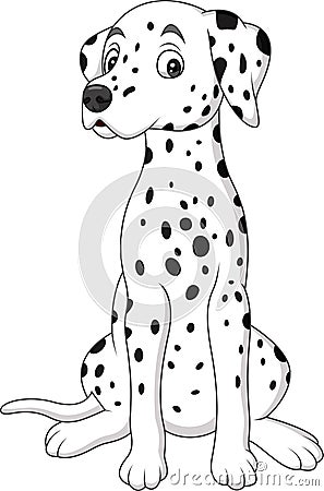 Cartoon cute dalmatian dog Vector Illustration