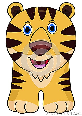 Cartoon funny cheetah Vector Illustration