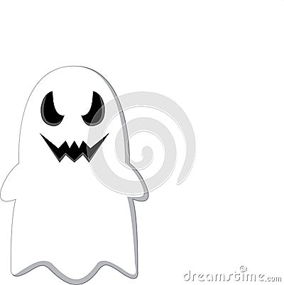 Cartoon halloween ghost Vector Illustration