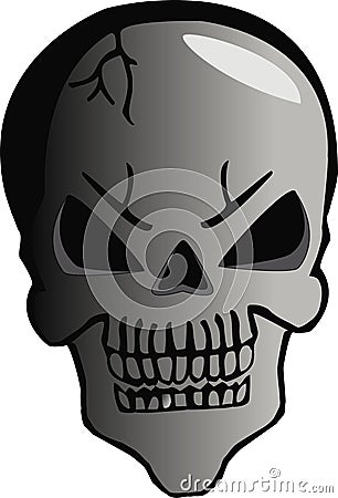 Cartoon skull halloween Vector Illustration