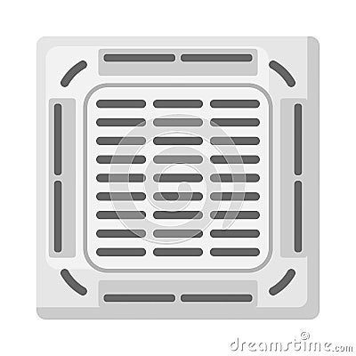 Illustration of ceiling air conditioner. Icon or image for industry and business. Vector Illustration