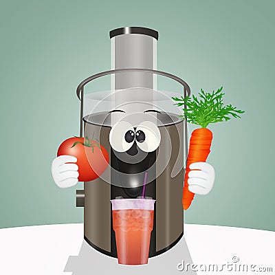 Illustration of centrifuged vegetables Stock Photo