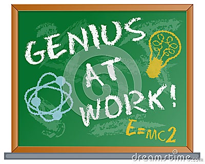 Genius at Work Vector Illustration