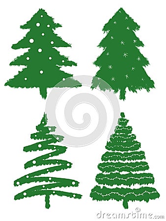 christmas trees Vector Illustration