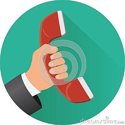 Flat phone icon concept Vector Illustration