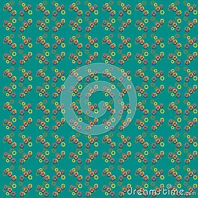 Illustration of circles in geometric pattern. Vector Illustration