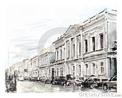 Illustration of city scape Vector Illustration