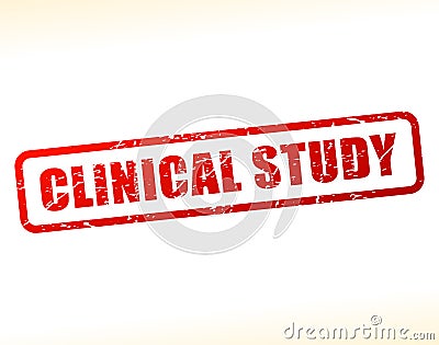 Clinical study text buffered Vector Illustration