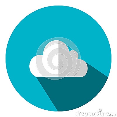 Illustration is a cloud icon as a data representation symbol. Can be used in the media. Vector Illustration