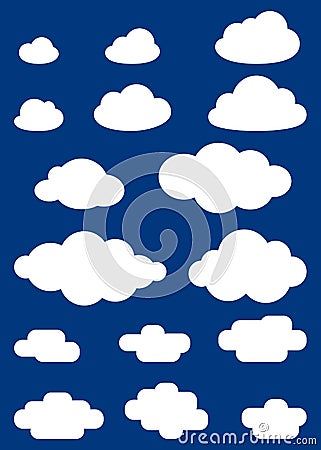 Illustration of clouds collection Vector Illustration