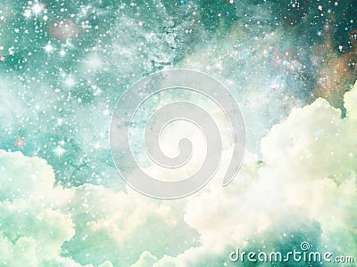 Illustration of clouds sky background. Blurred Stock Photo