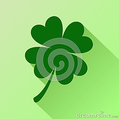 Clover flat icon on white background Vector Illustration