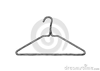 Illustration of coat hanger Vector Illustration