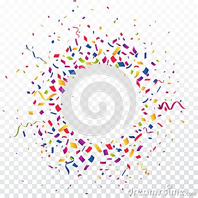 Colorful celebration background with confetti Vector Illustration
