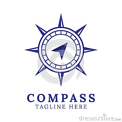 Illustration compass logo design template Vector Illustration