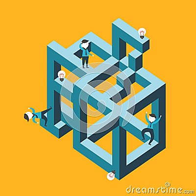 Illustration concept of confused Vector Illustration