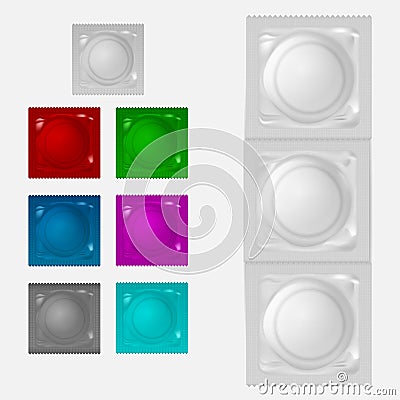 Illustration of condoms Vector Illustration