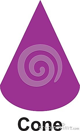 illustration of a cone purples color Vector Illustration