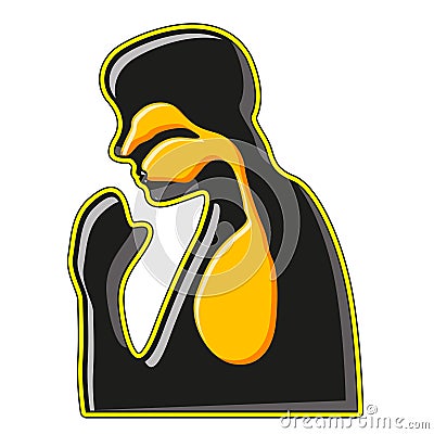 Illustration of cough Stock Photo